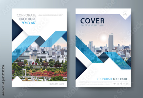 Annual report brochure flyer design template vector, Leaflet presentation, book cover, layout in A4 size. photo