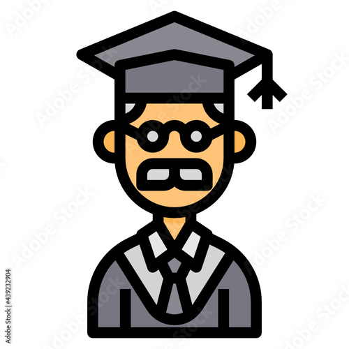 Teacher line icon