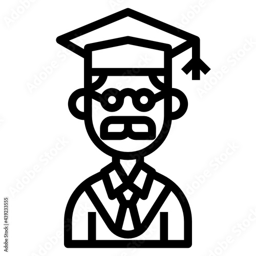 Teacher line icon