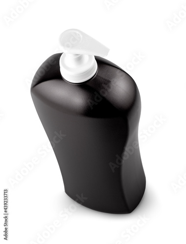 Plastic Clean Bottle With Dispenser On White