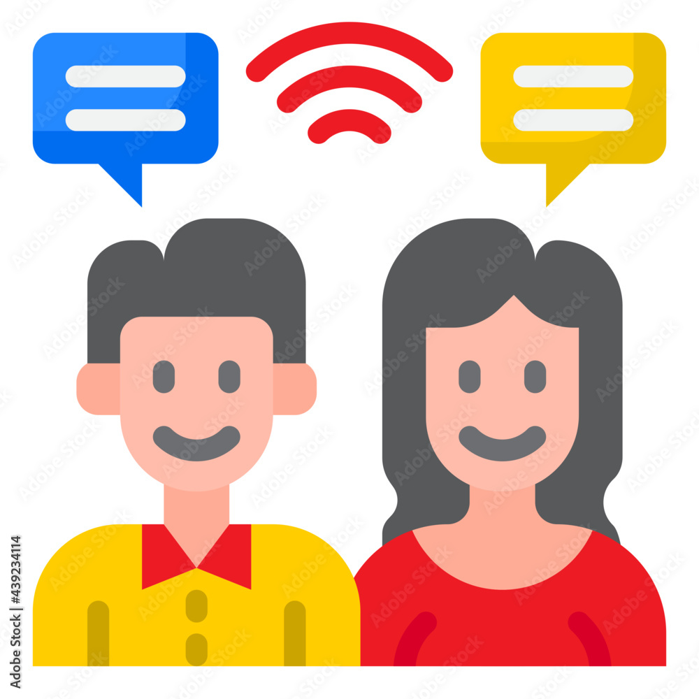 communication flat style icon communication flat style icon