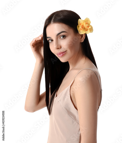 Beautiful young woman with ...