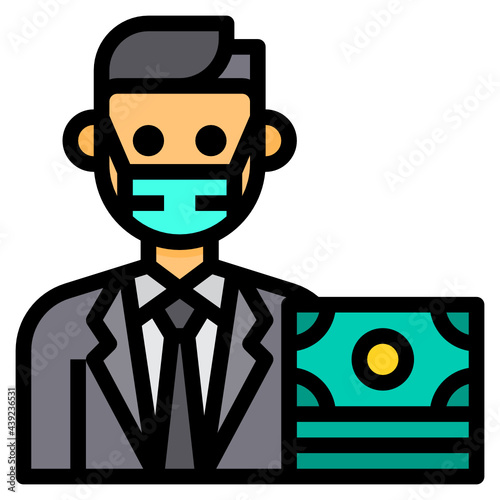 Banker line icon