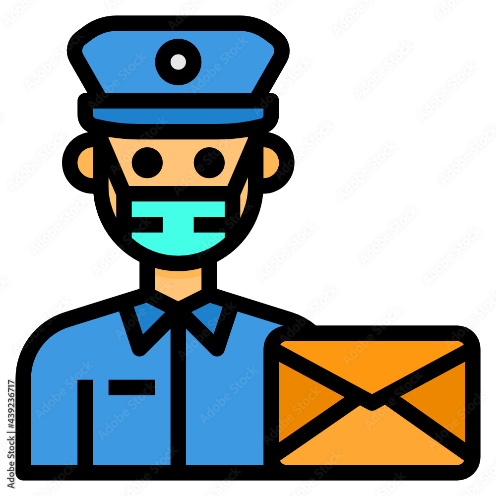 Postman line icon Postman line icon