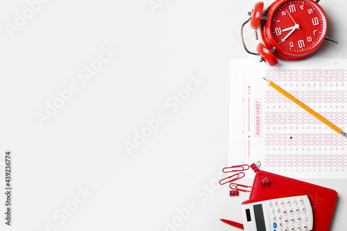Answer sheets, stationery, ...