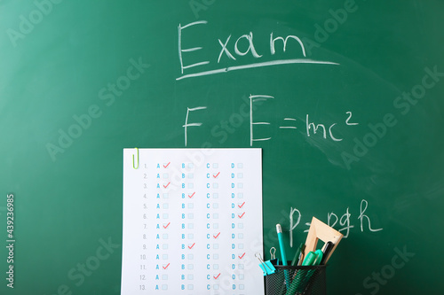 Answer sheet and stationery...