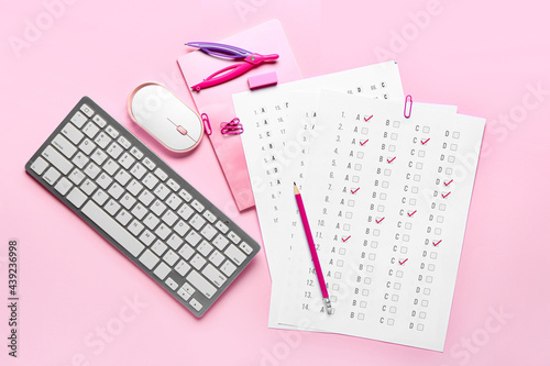 Answer sheets, stationery, ...