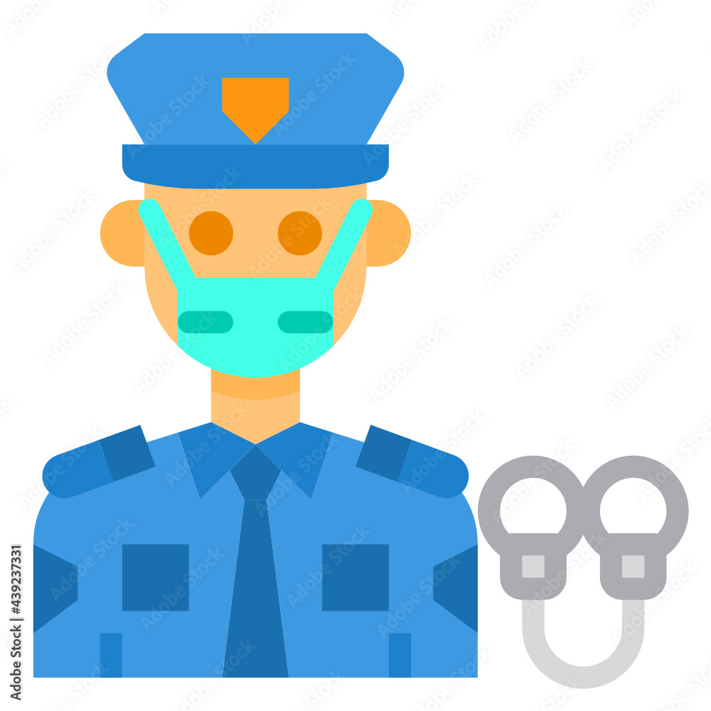 Policeman flat icon