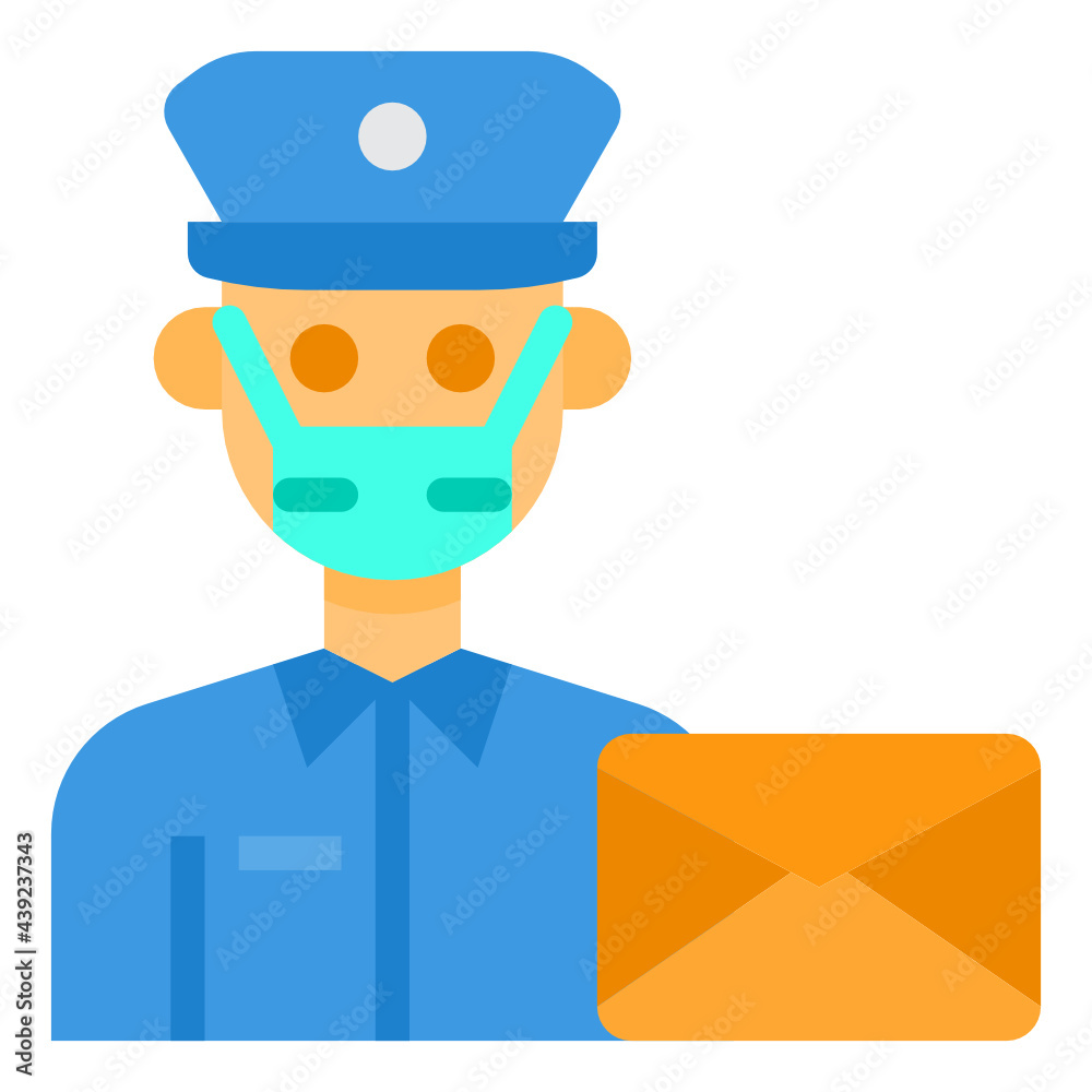 Postman flat icon