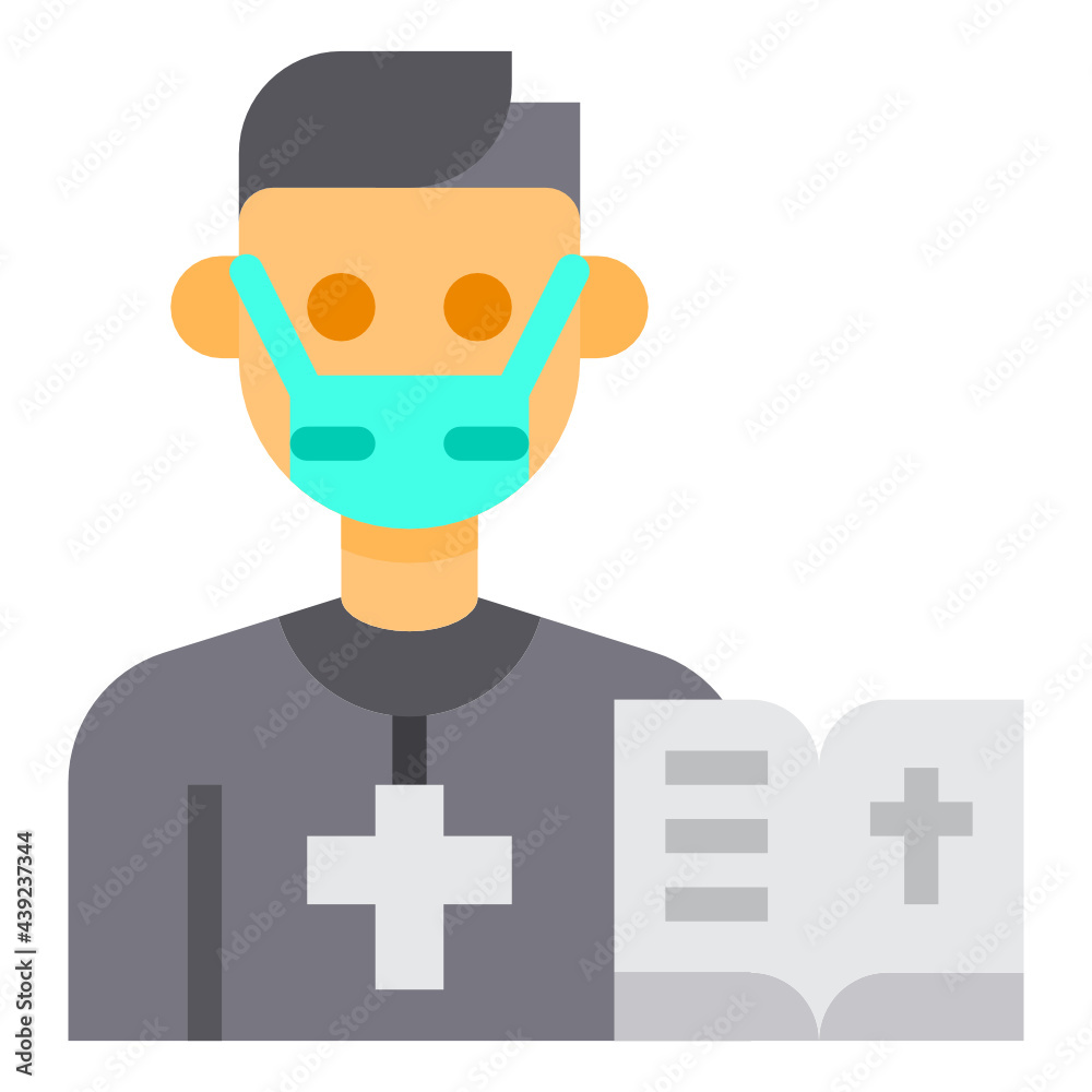 Priest flat icon