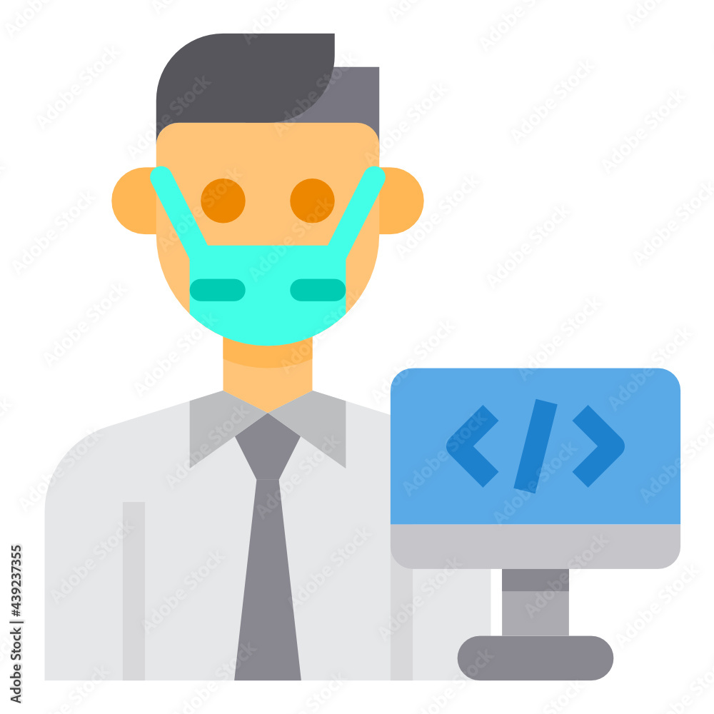 Programmer flat icon