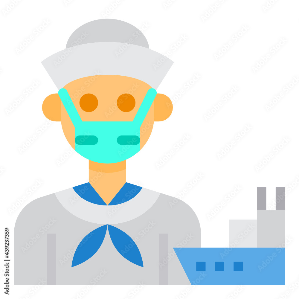 Sailor flat icon