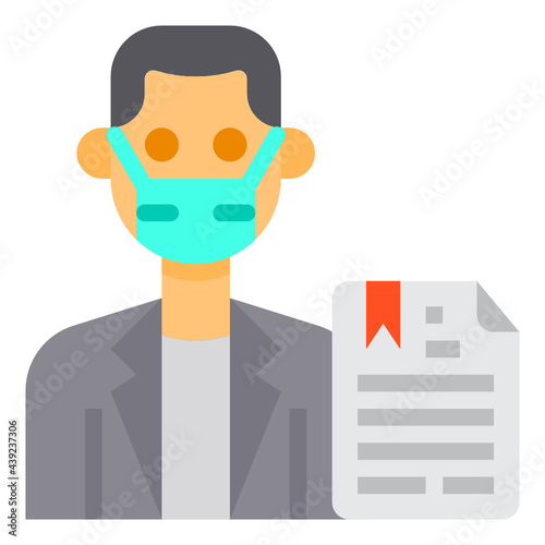 News Anchor flat icon