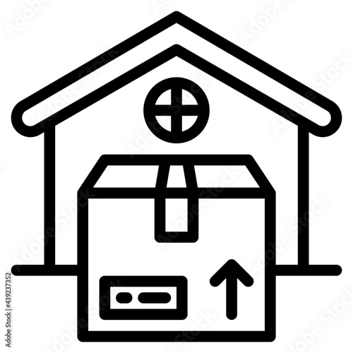 delivery outline style icon