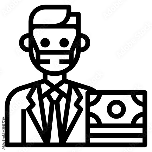 Banker line icon