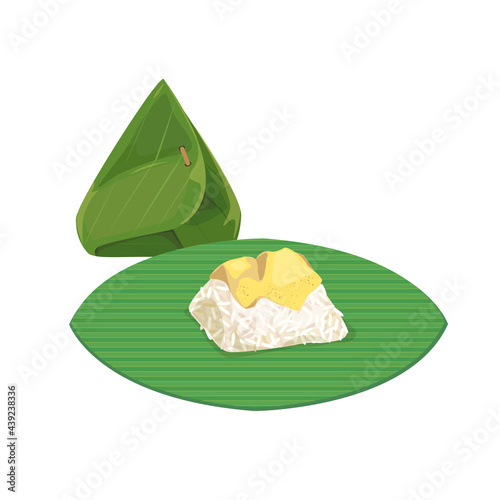 Thai custard sticky rice