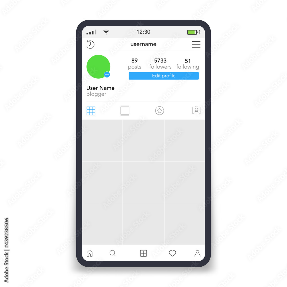 Social network page on screen smartphone, inspired by social resources. Vector illustration. Social network page on screen smartphone, inspired by social resources. Vector illustration.