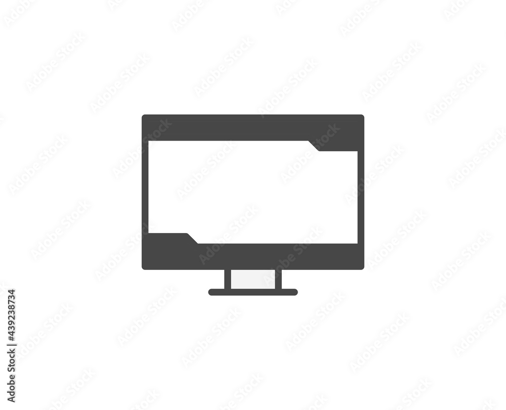 Line Computer icon isolated on white background. Outline symbol for website design, mobile application, ui. Electronics pictogram. Vector illustration, editorial stroсk. Line Computer icon isolated on white background. Outline symbol for website design, mobile application, ui. Electronics pictogram. Vector illustration, editorial stroсk.