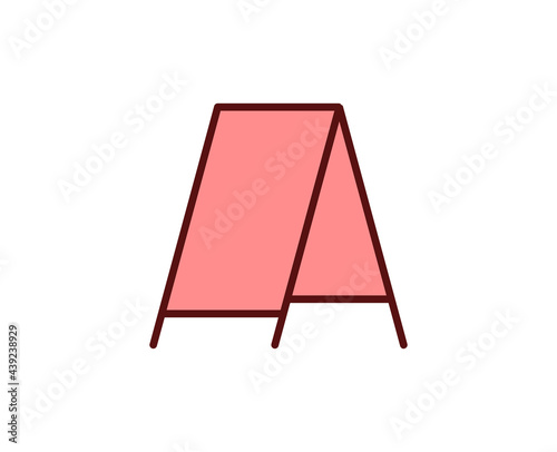 Blackboard flat icon. Thin line signs for design logo, visit card, etc. Single high-quality outline symbol for web design or mobile app. Marketing outline pictogram.
