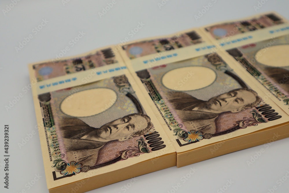日本の一万円札のクローズアップ 日本の一万円札のクローズアップ
