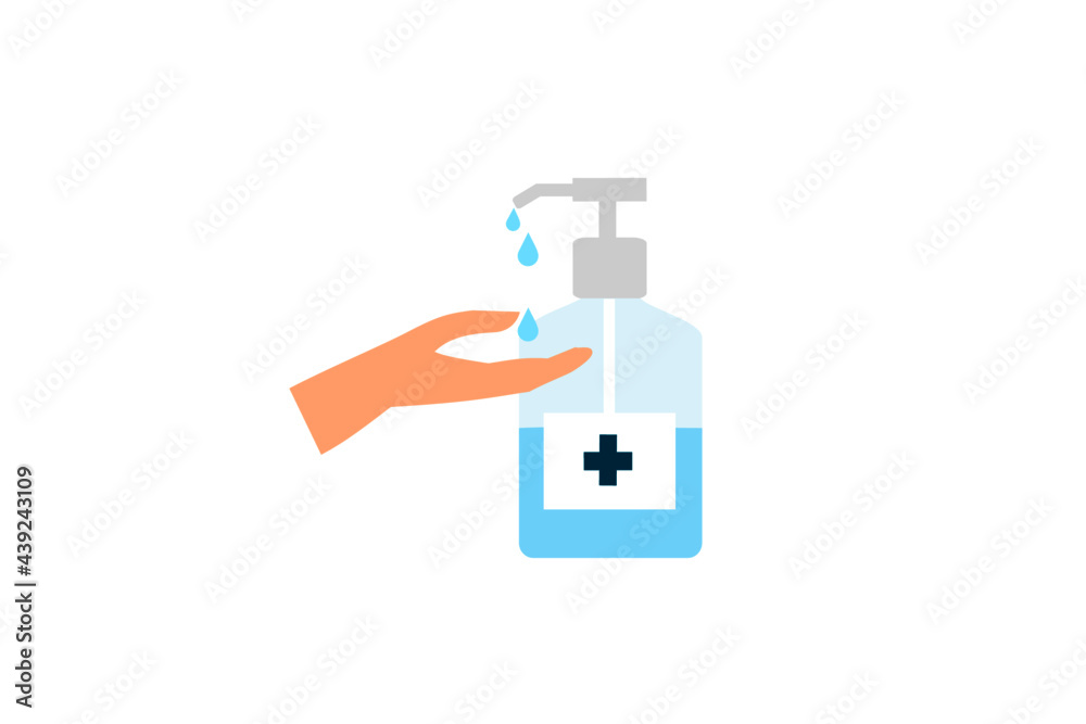 man's hand rubbing with medical alcohol hand gel sanitizer, vector illustration. concept of washing hands to prevent viruses and germs in hot issue is coronavirus spreading all the world man's hand rubbing with medical alcohol hand gel sanitizer, vector illustration. concept of washing hands to prevent viruses and germs in hot issue is coronavirus spreading all the world