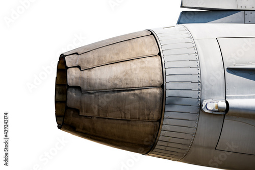 Wallpaper Mural Rear part of jet engine exhaust of military air fighter isolated on white background. Clipping path include in this image. Torontodigital.ca