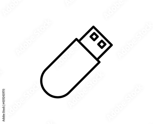 Usb flash line icon