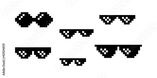 Boss glasses meme vector illustration. Thug life design.