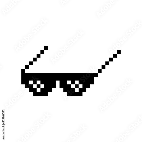Boss glasses meme vector illustration. Thug life design.