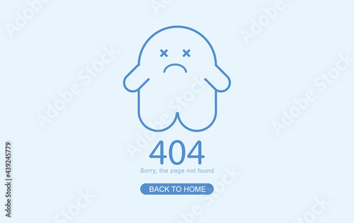 Modern minimal of 404 error page for website, 404 Error the page not found with dead ghost. Concept cartoon cut theme web banner, Link to empty non existent page. workers repairs website