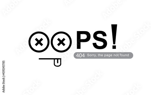 Modern minimal not found error icon oops page not found. 404 Error the page not found with Concept cartoon cut theme web banner, Link to empty non existent page. workers repairs website