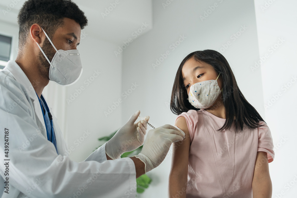 Vaccination of small child, coronavirus and covid-19 concept. Vaccination of small child, coronavirus and covid-19 concept.