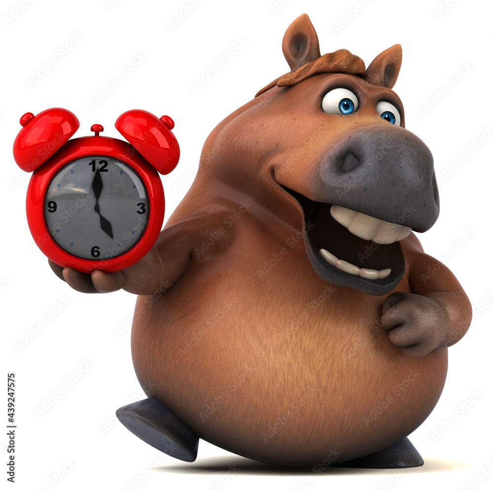 Naklejka premium Fun horse - 3D Illustration