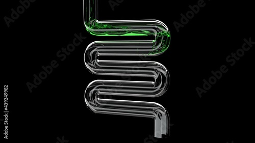 Wallpaper Mural Green liquid in glass tube coil Advertising for medical design science Scientific laboratory 4k Torontodigital.ca
