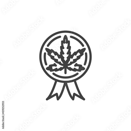 Cannabis quality line icon