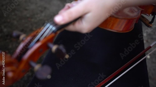 violino 03 , mano che prende violino