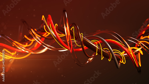 Yellow and red twisted spir...