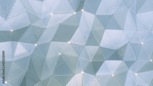 White abstract polygonal wall background. 3D render