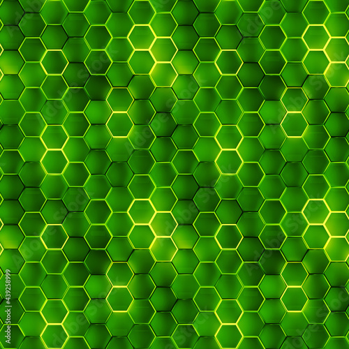 Seamless pattern of green i...