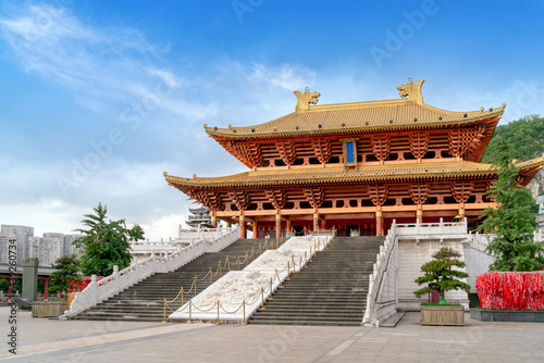 Ancient buildings in the city, Liuzhou, Guangxi, China. photo