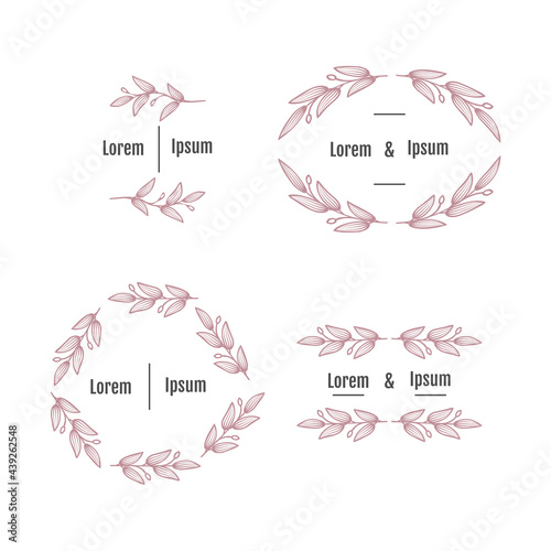 Linear flat wedding monograms collection. - Vector.