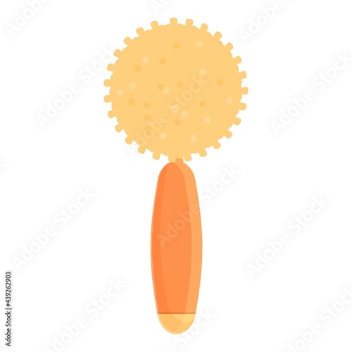 Massage brush icon. Cartoon of Massage brush vector icon for web design isolated on white background