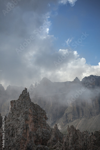 Landscapes from the top of the Sass Ciampac, in Dolomites