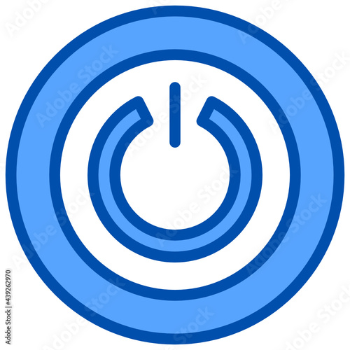 Button blue style icon
