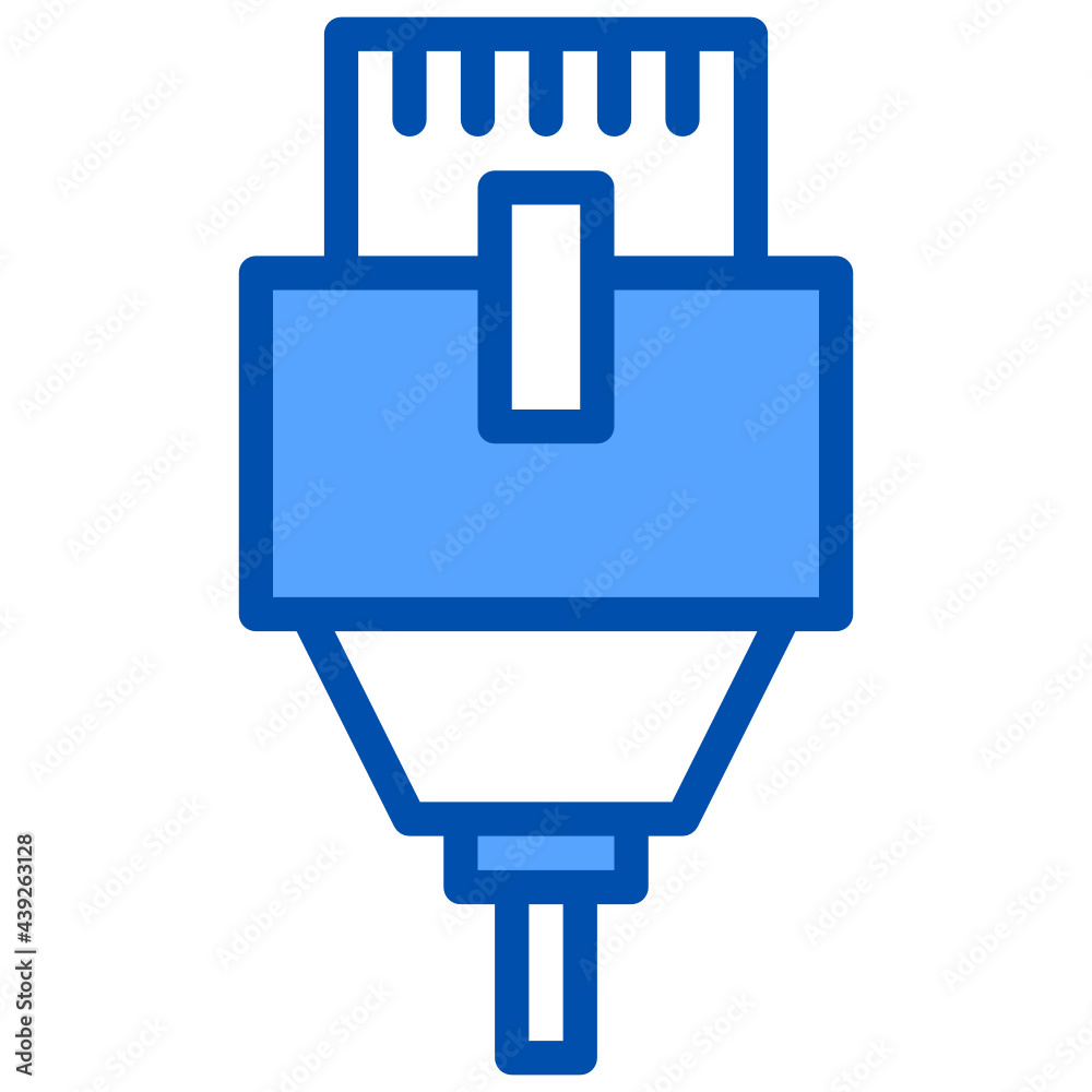 Ethernet blue style icon Ethernet blue style icon