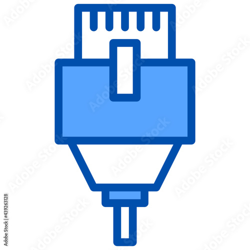 Ethernet blue style icon