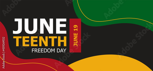 Juneteenth Freedom Day. African-American Independence Day. Vector abstract banner photo