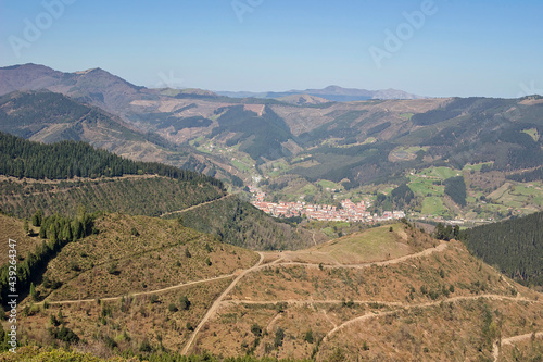 Zalla town mountains in Vizcaya province  Spain