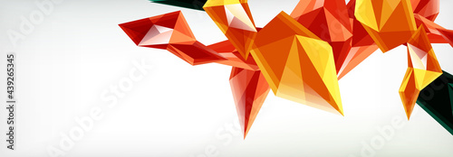 Vector 3d triangles and pyramids abstract background for business or technology presentations, internet posters or web brochure covers