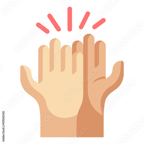 greet flat icon